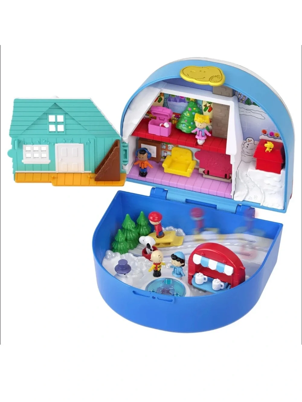Polly Pocket x Peanuts Collector Compact Toy for Christmas with 6 Dolls *NEW*